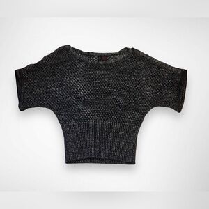 Y2K Metallic Thread Open Weave Sweater Small By Heart N Crush